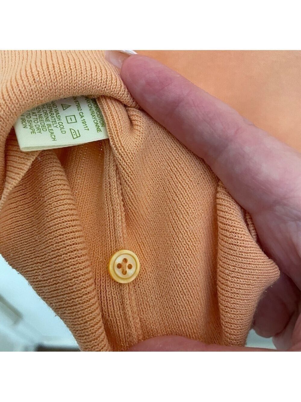 Sigrid Olsen Short Sleeve Top Peach & Pink Size SP Vintage Y2K - Picture 5 of 12